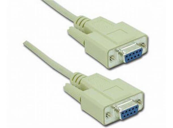 RS232 Nullmodem kabel DB9F-DB9F 2 meter Nullmodem kabel DB9 F/F 2 m