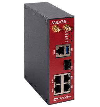 Racom MIDGE3 - Industrial Router 4xGbE, 1xSFP, 1xRS232/485, 3xDI/O