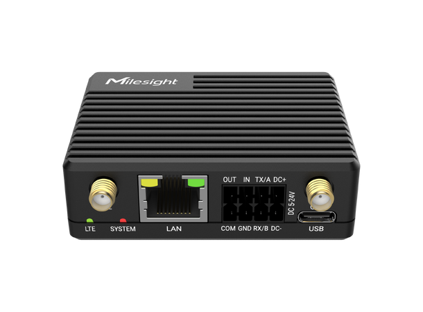 Milesight UR41 - Mini Industrial Router 4G LTE, 1xRS232+1xRS485,ETh 1 DI/O, GPS