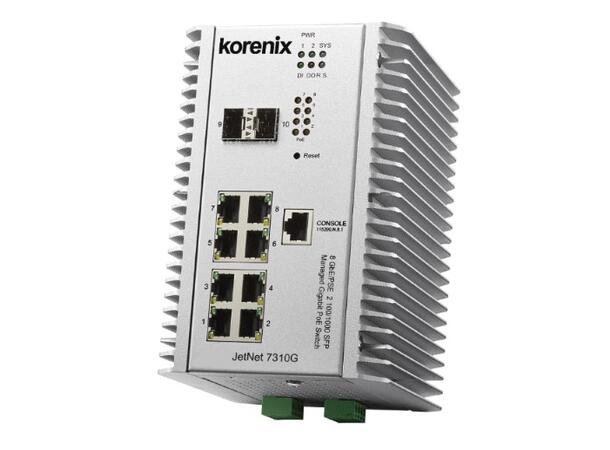 Korenix JetNet 7310G 8G 802.3at PoE 2G SFP L3 h, 240W PSU