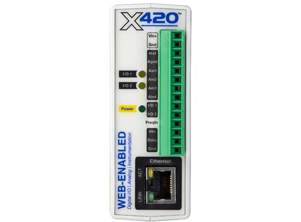 Xytronix X-420-E IOmodul Eth  2 rele 1wire 4Ain PoE