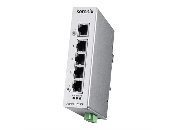 Korenix JetNet 3205G Switch 5 Gb 10-60VDC